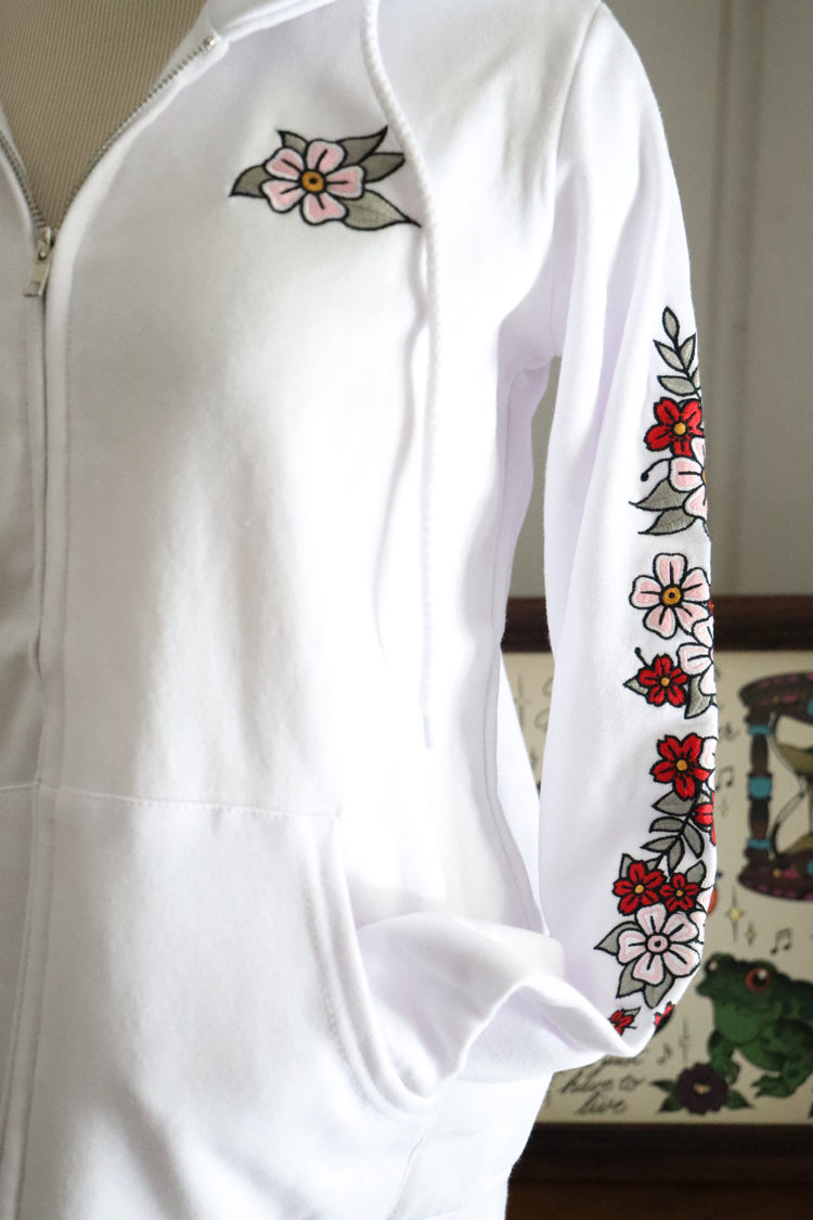 Whimsy Flash Floral zip up jacket