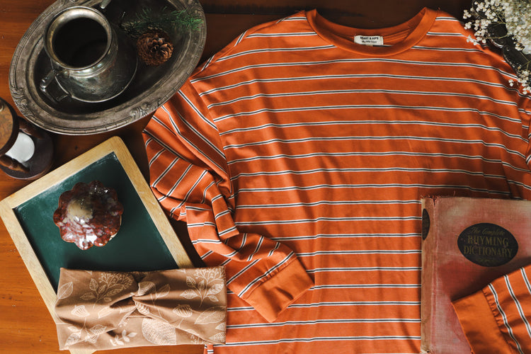 Pumpkin Juice Striped Tee