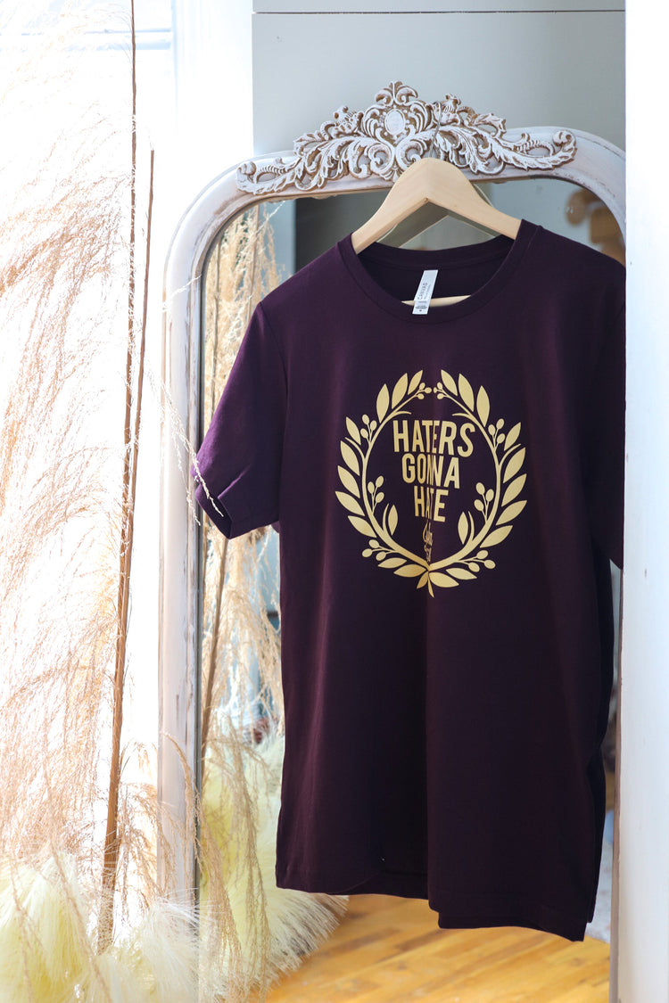 Haters Tee - eggplant