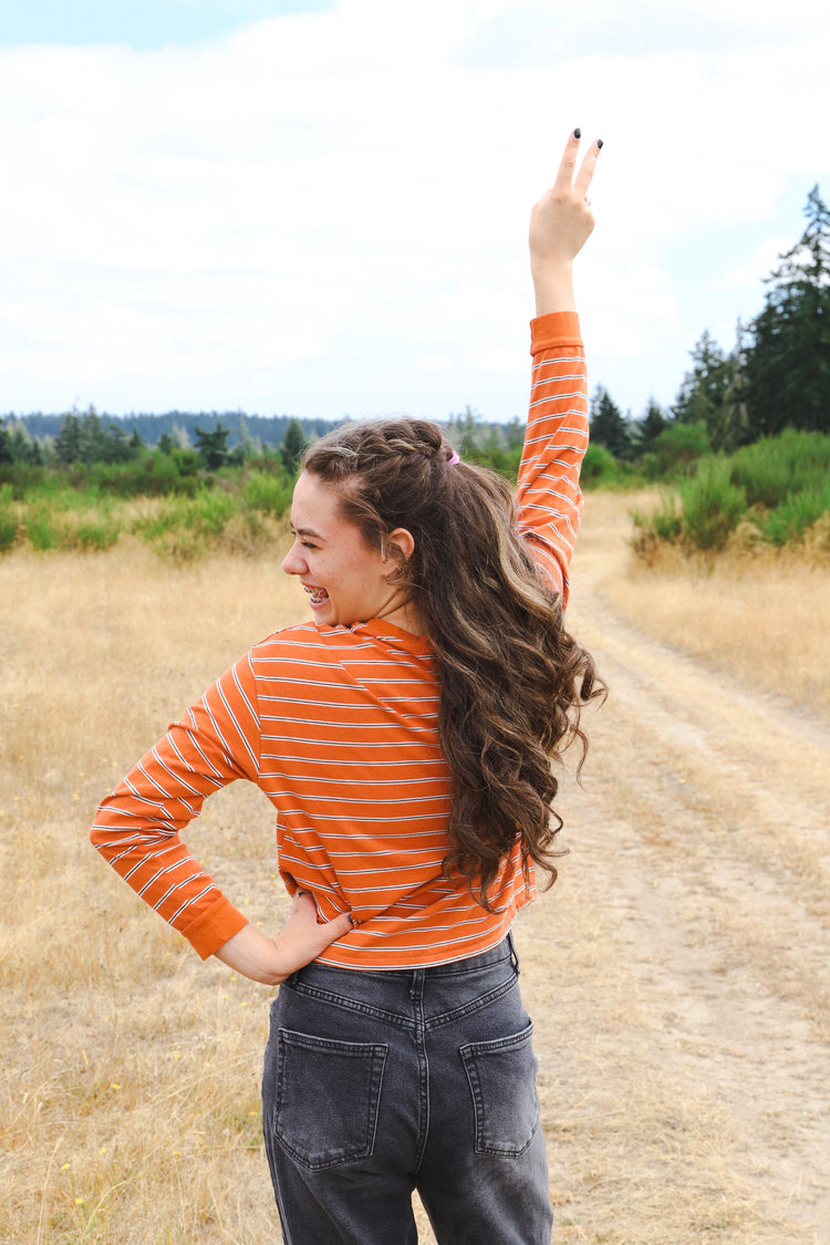 Pumpkin Juice Striped Tee