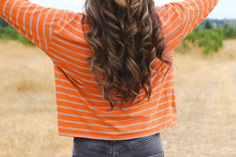 Pumpkin Juice Striped Tee