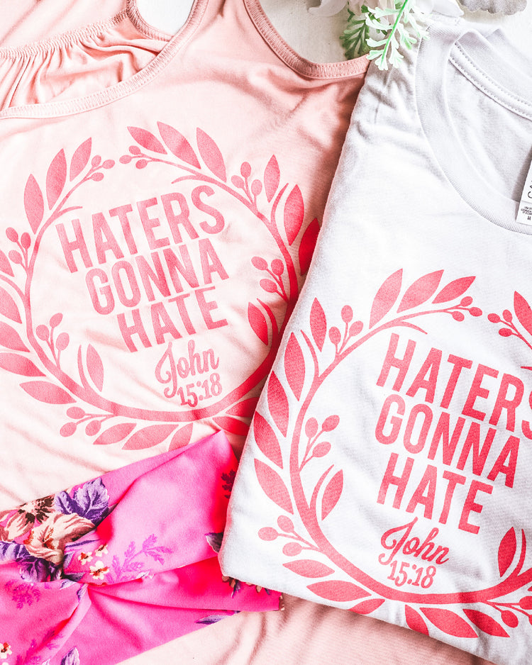 Haters Flowy Tank - pink