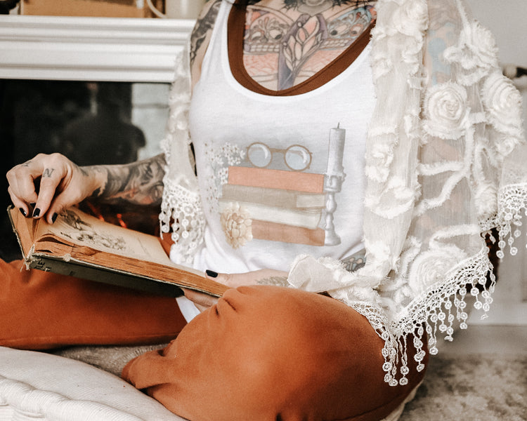 For The Love Of Books Flowy Tank