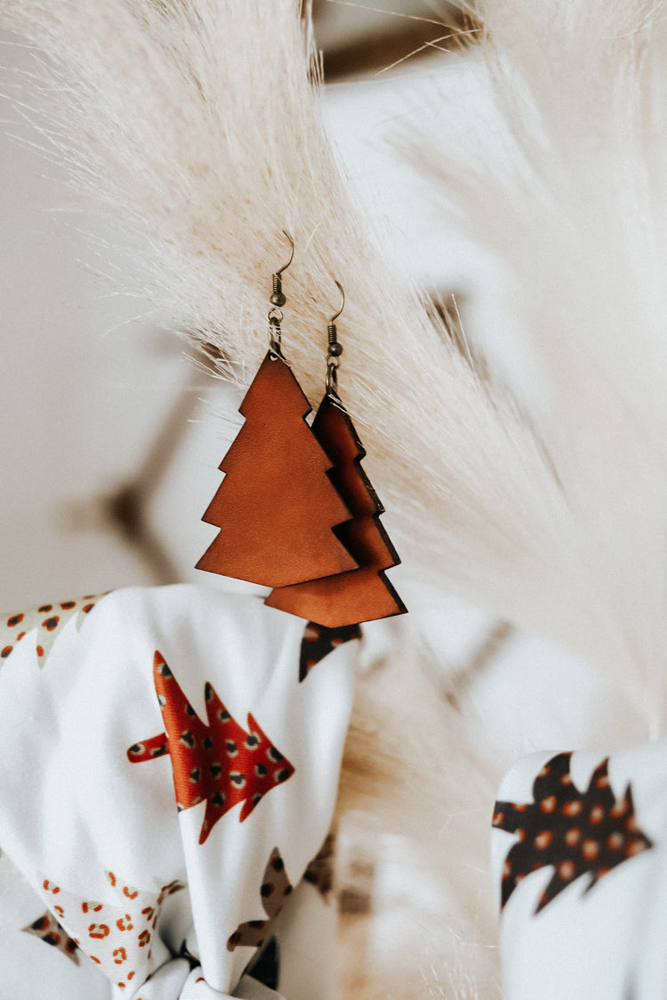 Evergreen Leather Earrings