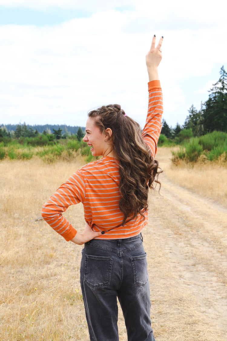 Pumpkin Juice Striped Tee