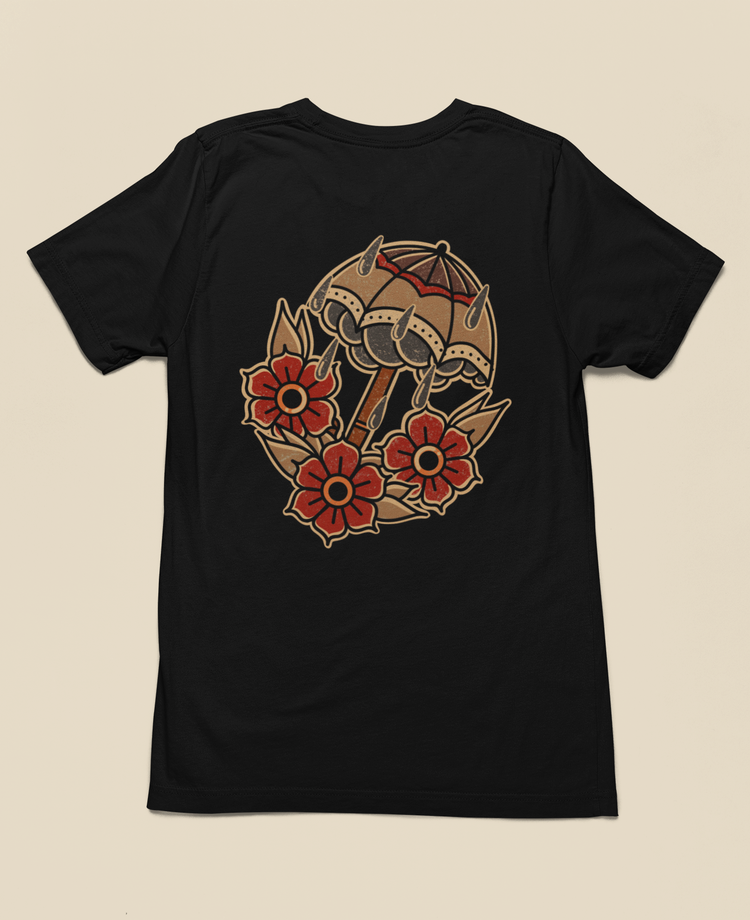 Umbrella Tattoo Graphic tee: Without Rain Nothing Grows