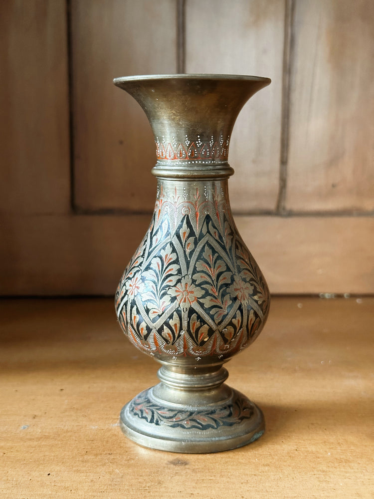 Mid Century Brass Vase