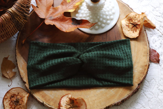 Hunter Green Waffle Knit