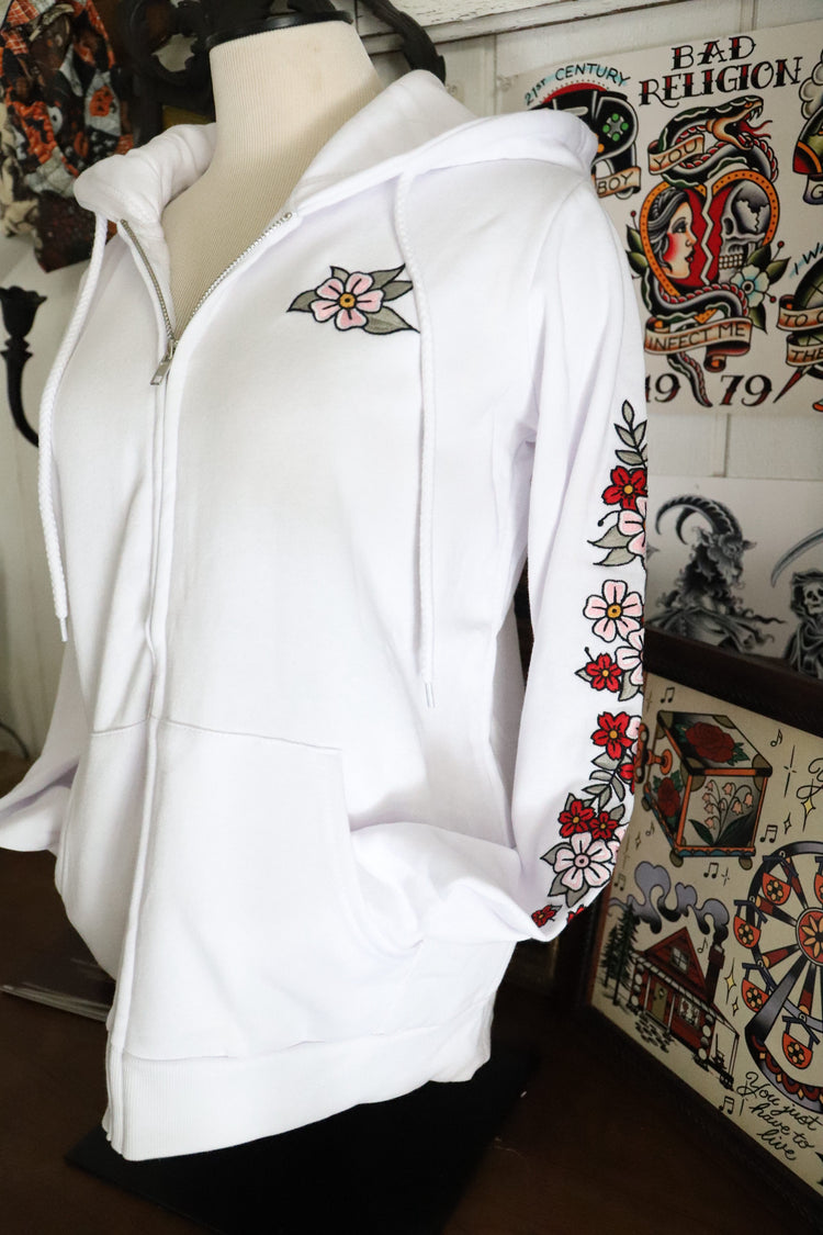 Whimsy Flash Floral zip up jacket