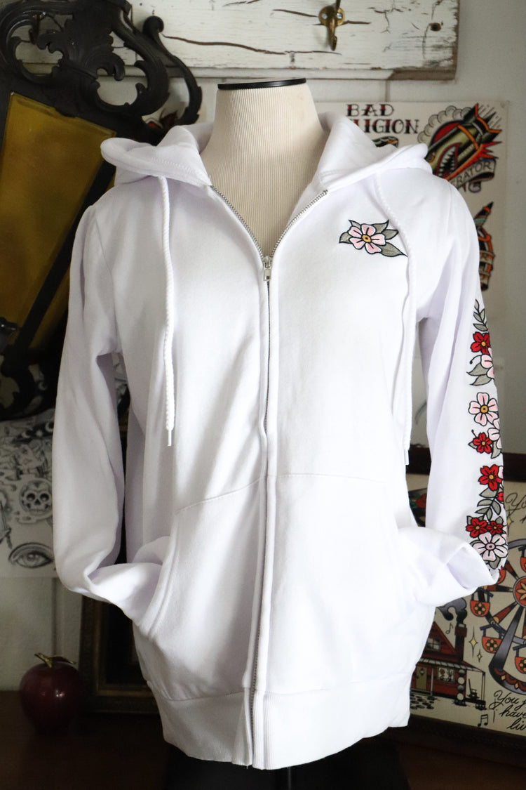 Whimsy Flash Floral zip up jacket