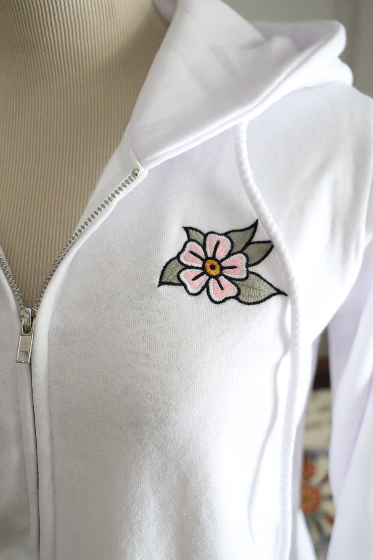 Whimsy Flash Floral zip up jacket