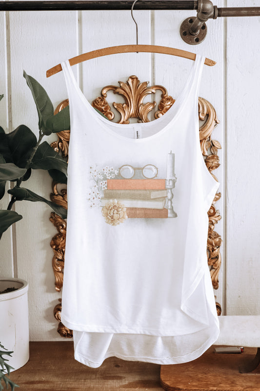 For The Love Of Books Flowy Tank