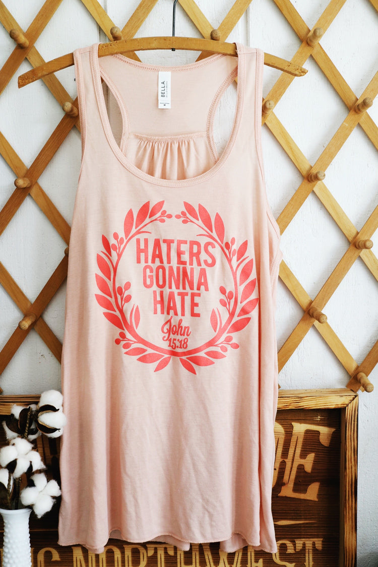 Haters Flowy Tank - pink